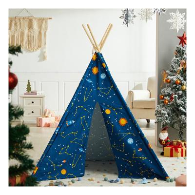 China Sports Toy Asweets Indoor Kids Cotton Starry Canvas Indian Play Tent Sky Teepee For Kids Gift for sale