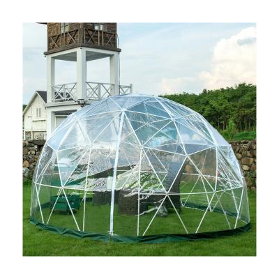 China Easy Assemble 2022 PVC Plastic Transparent Restaurant Garden View Geodesic Dome for sale