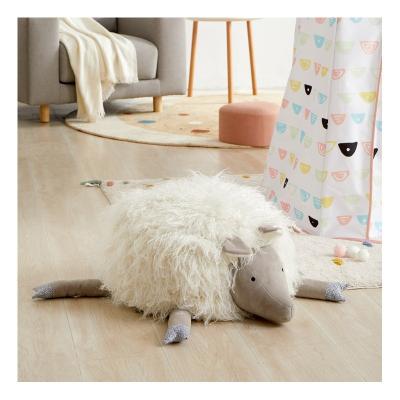 China Cute Asweets Indoor Play Room Animal Shape Bean Bag Plush Llama Pouf For Kids for sale