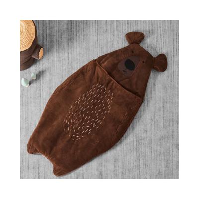 China Asweets Indoor Outdoor Soft Plush Animal Shape Warm Brown Bear Sleeping Bag For Kids 1030301720 for sale