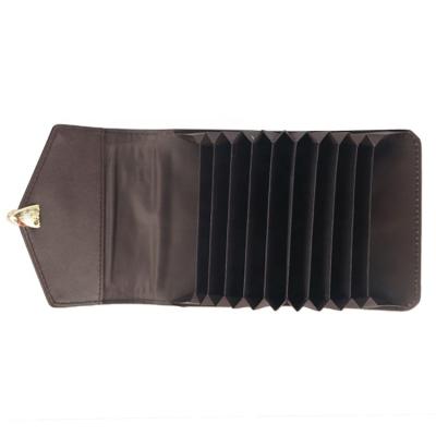 China Wholesale Custom Women's Fashion Genuine Leather Multi Organ Slots ID Credit Card Holder For Girls In Stock for sale