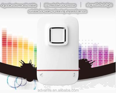 China Home Office Hotel Led Flash Light Wireless Doorbell For Deaf Person for sale