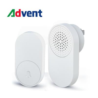 China Modern Plug-in Wireless Doorbell IP44 Weatherproof Door Bell 150m Wireless Extremely Long Distance With LED Indicator for sale