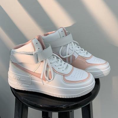 China Spring Fashion 2021 New Designer White Shoes Female Outdoor Casual Sneaker aj 4 Basketball Shoes Women Tenis Feminino Women Sneakers Platform Outdoor Casual Sneaker Damping men's casuals for sale