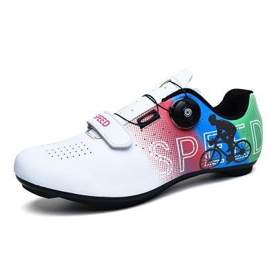 China Damping Cycling Shoes Breathable White Packing Lock Free Cycling Road Mountain Bike Shoes for sale