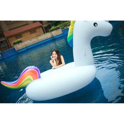 China Water Amusement Hot selling swimming pool float Green New Unicorn Floating Seat Inflatable Pool Floats Toys with cup holders for sale