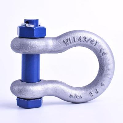 China Offshore Safety Bolt Type Anchor Shackle In US Type, G2130 Shackle, Hot-dipped Galvanized, Drop Forged for sale