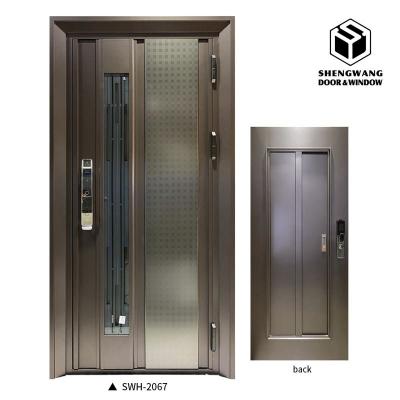 China Golden Home Aluminum Entrance Door Bedroom Aluminum Front Entry Doors for sale