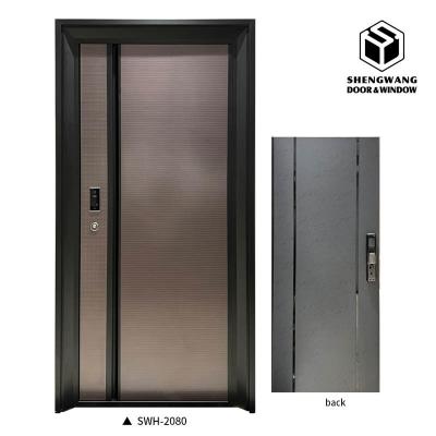 China Home Aluminium Main Door 90mm Leaf Thickness Swig Left Villa Entrance Door for sale