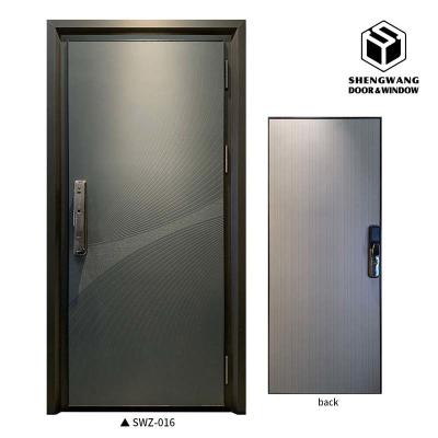 China Secure Aluminum Entrance Door Multi Point Locking Door Living Hall Modern Aluminum Front Doors for sale