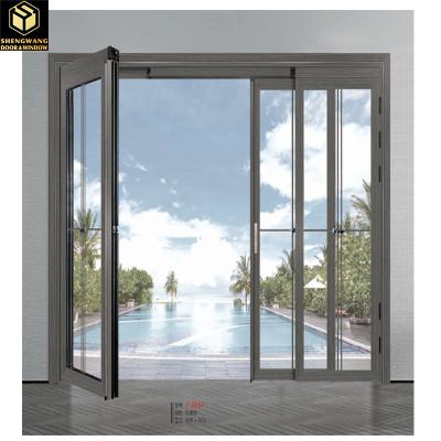 China Butt Hinge PT External Aluminium Sliding Doors Aluminium Glass Doors 1.2m for sale