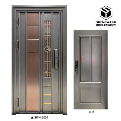 China Swing Left grey Homes Stainless Steel Swing Door house door opens outward Waterproof for sale