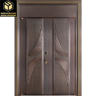 China Living Hall Bedroom Stainless Steel Swing Door Bathroom Fashion Metal Swinging Doors for sale