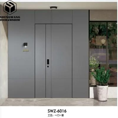 China Secure Residential Stainless Steel Front Door Electronic Locking Exterior Steel Security Doors for sale