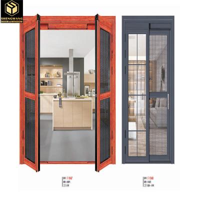 China Sound Insulation Aluminium Glass Kitchen Doors 5mm - 12mm Framed Sliding Doors for sale