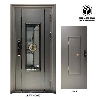 China Livingroom  45mm Interior Aluminum Doors Finishing Panel Black  4x8 Front Door for sale