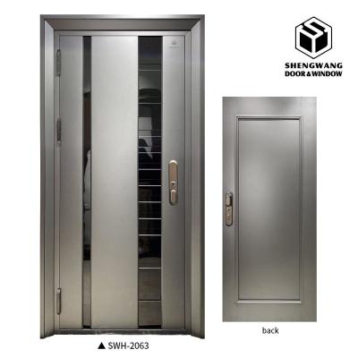 China 60mm 70mm Aluminium Door For Room Apartment Fire Rated Steel Door for sale