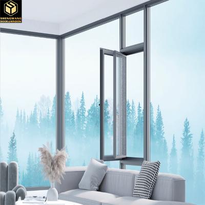 China Swig Left Aesthetic Aluminum Sliding Windows Space Saving Alum Sliding Window for sale