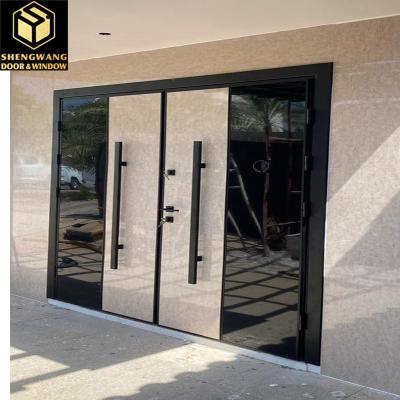 China White Aluminum Sliding Glass Door Custom Dimensions Aluminium Glass External Door for sale
