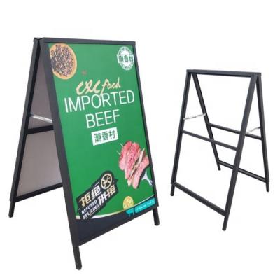 China Durable A Frame Boards Durable Metal Sign Holder Reusable Restaurant Display Poster Holder for sale