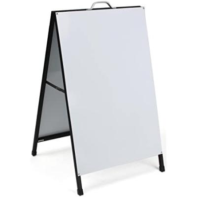 China Large Durable Outdoor A Frame Sidewalk Menu Advertising Sandwich A Board Sign With White Dry-Cloth Surface for sale