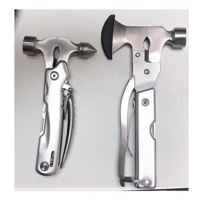 China MULTI FUNCTIONAL Tools Hammer Multitool Pliers Safety Belt Cutter Emergency Camping Screwdriver for sale