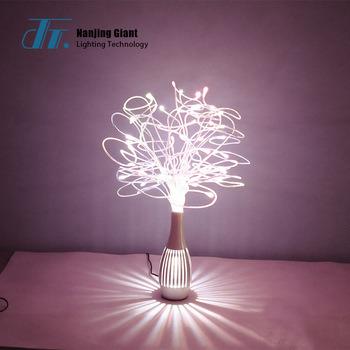 China DIY Color Changing Small Decorative Handmade Decorative Fiber Optic Flower Lamps for sale