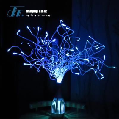 China Contemporary Line Fiber Optic Bedside Table Flower DIY 8 Color USB Lamp for sale