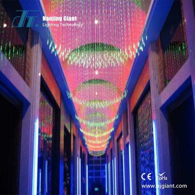 China Contemporary Luxurious Custom Fiber Optic Wireless Remote Control Hanging Light Chandelier For Hotel Ceiling Decoration for sale