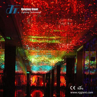 China PMMA 45W RGB Color Fiber Optic Restaurant Remote Control Led Crystal Hanging Light Ceiling for sale