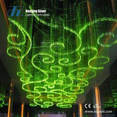 China 1.5M Wholesale Wedding Decoration LED Modern Fiber Optic Pendant Chandelier for sale