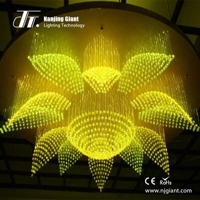 China Modern Custom Crystal Ceiling Chandelier Glass Pendants Lights For Banquet Hall for sale