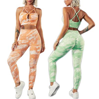 China Breathable 2 Piece Women Workout Set Gym Fitness Sets Clothing Yoga Women Yoga Set Gym Activewear For Women for sale