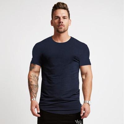 China 95%cotton 5% Spandex Anti Pilling Muscle Custom Logo Blank Man Gym Shirts Private Label T-shirt for sale