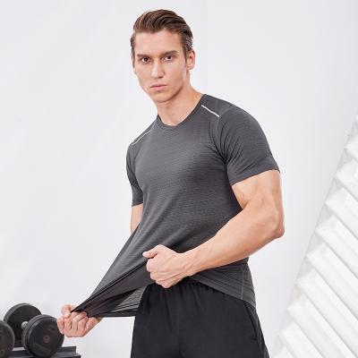 China Antibacterial Sports Shirt Men Short Sleeve Fitness Compression Gym Clothing T-Shirt for sale