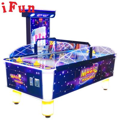 China Newest Electric Metal+Wood+Blister Air Hockey 4 Ball Multi Players Indoor Table Fun FEC Hockey Game Center for sale