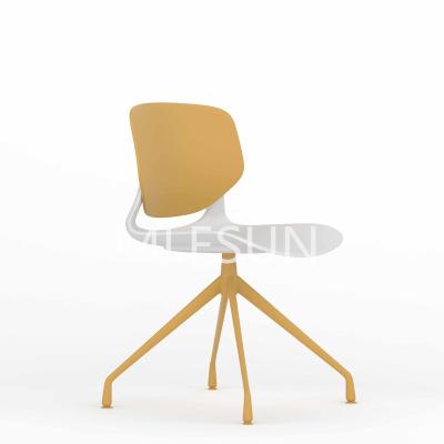 China MLESUN Contemporary Plastic Lunch Break Office Dining Chair Red Meeting Training Manager Office Visitor Guest Chair for sale