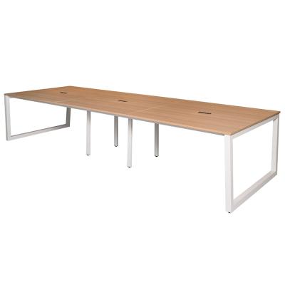 China High quality office furniture hot sale modern single leg MFC steel table meeting desk for sale