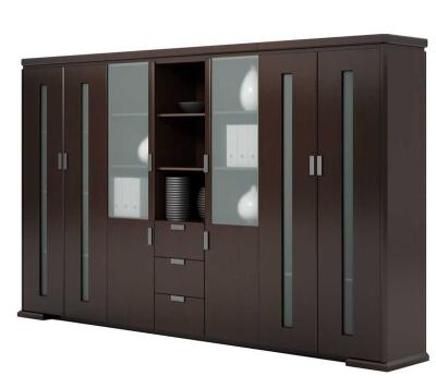 China MODULAR High End Modern Solid Wood Office Furniture MDF Desk Storage File Cabinet for sale