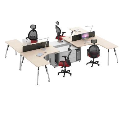 China High Quality 4 Seater Modular Staff Table Furniture Modern Workstation Desk for sale