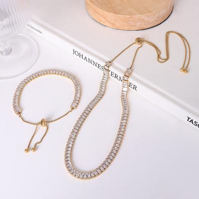 China GOLDVAST FASHIONABLE HOT SALE FASHIONABLE French Zircon Stainless Steel Jewelry Simple Starry Gold Plated Jewelry Bangle Set for sale