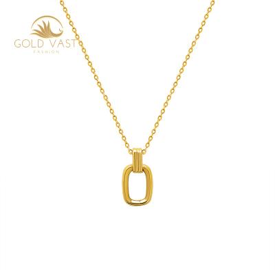 China TRENDY 18k gold plated necklace jewelry fashionable stainless steel necklaces set gold link necklaces halskette miner chain collares for sale