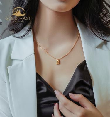 China Jewelry set 18k gold plated necklace jewelry fashionable stainless steel necklaces set gold link necklaces chain halskette miner collares for sale