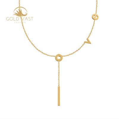 China TRENDY 18k gold plated necklace jewelry fashionable stainless steel necklaces set gold link necklaces halskette miner chain collares for sale