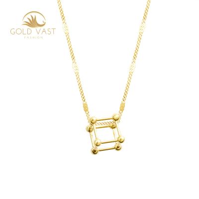 China TRENDY 18k gold plated necklace jewelry fashionable stainless steel necklaces set gold link necklaces halskette miner chain collares for sale