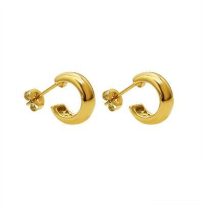 China Jewelry Set Exquisite Studs Gold Earring Studs For Women 2021 Gold Plated Jewelry Set Stainless Steel Stud Earrings for sale