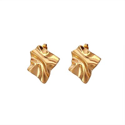 China Jewelry Set Exquisite Studs Gold Earring Studs For Women 2021 Gold Plated Jewelry Set Stainless Steel Stud Earrings for sale