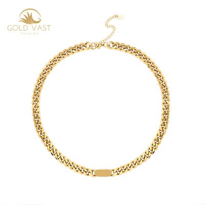 China Jewelry Set Gold Plated Necklace Jewelry Sets Fashionable Stainless Steel Necklaces Set Gold Link Necklaces Chain Halskette Miner Collares for sale