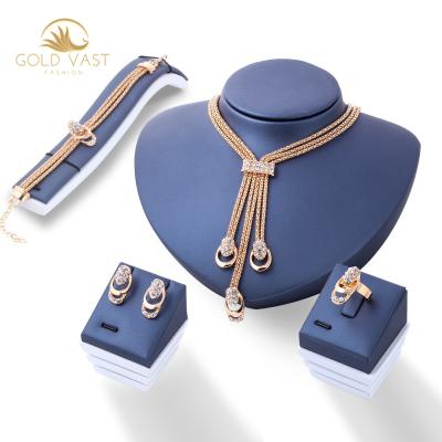 China Jewelry Set Gold Plated Necklace Jewelry Sets Fashionable Stainless Steel Necklaces Set Gold Link Necklaces Chain Halskette Miner Collares for sale