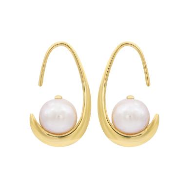 China Jewelry Set Women's Baroque Drip Shaped Pearl Drip Earrings 925 Design Drip Earrings 925 Silver Aretes Orecchini Orecchini Ohrringe for sale